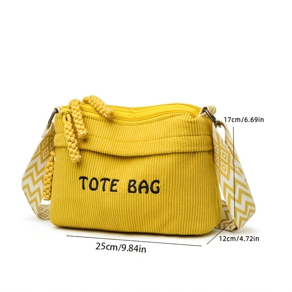 Crossbody Bag for Women – Corduroy, Adjustable Strap, for Everyday Use – detail view 8