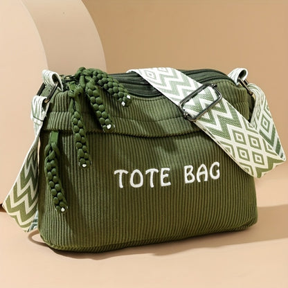 Crossbody Bag for Women – Corduroy, Adjustable Strap, for Everyday Use – detail view 11
