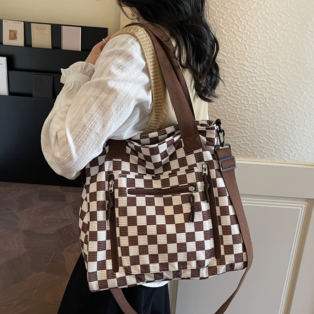 Crossbody Bag for Women – 4 Colors, Corduroy, Large Capacity, for Travel & Work – detail view 8