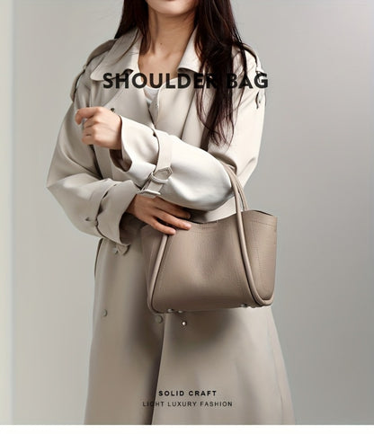Crossbody Bag for Women – Cowhide Leather Basket Luxury Niche – detail view 12