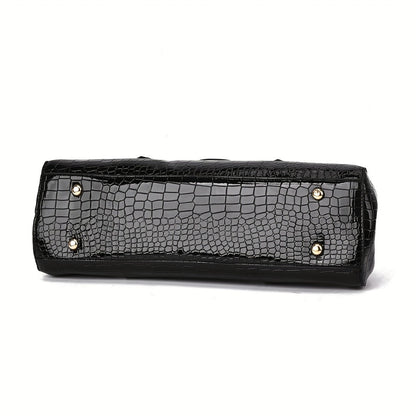 Crossbody Bag for Women – Crocodile Embossed High Gloss Textured – detail view 18