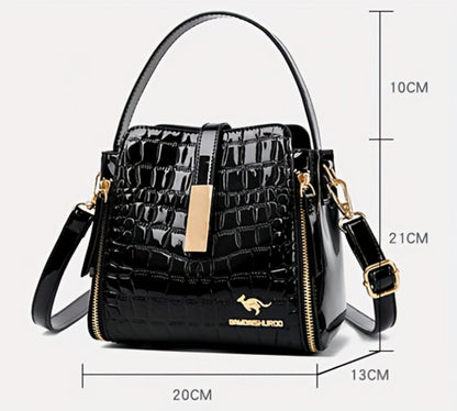 Crossbody Bag for Women – Crocodile Pattern Bucket Multi Functional – detail view 10