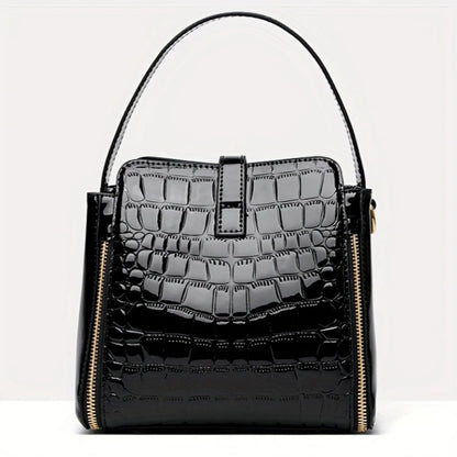 Crossbody Bag for Women – Crocodile Pattern Bucket Multi Functional – detail view 2