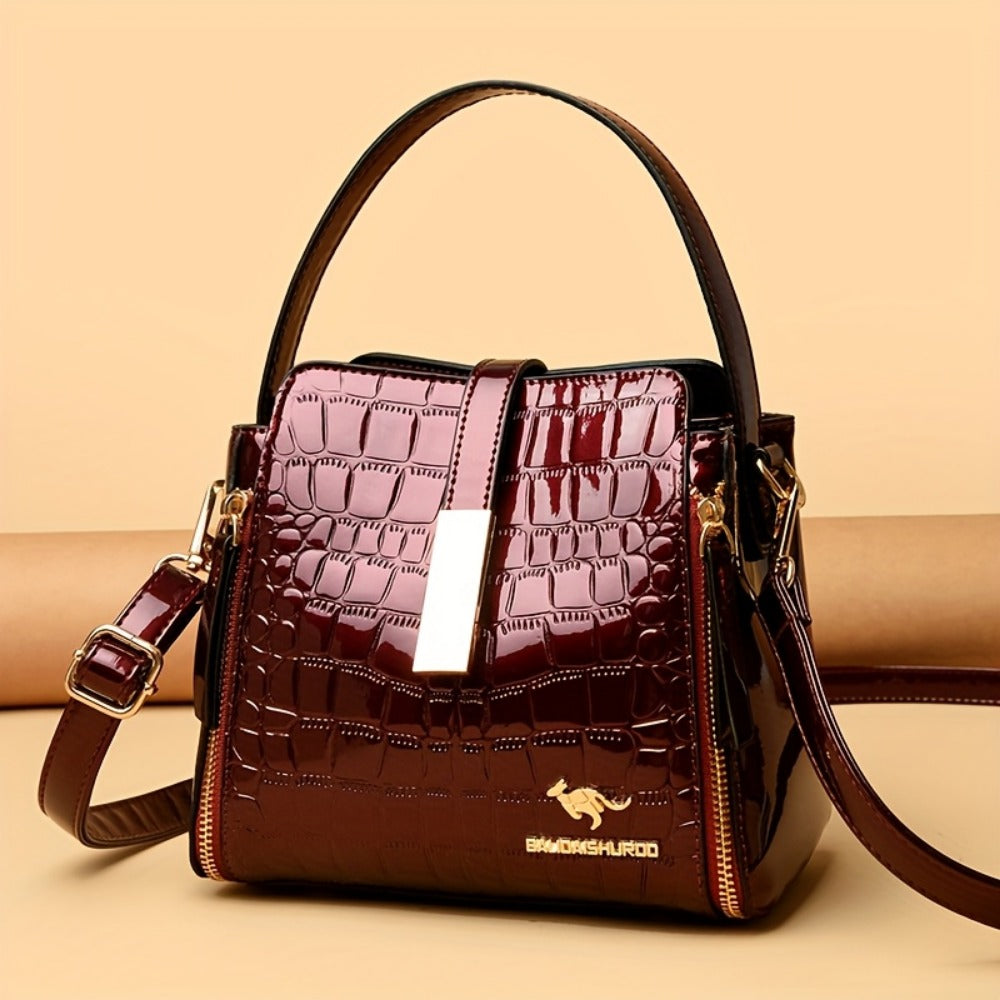 Crossbody Bag for Women – Crocodile Pattern Bucket Multi Functional – detail view 5