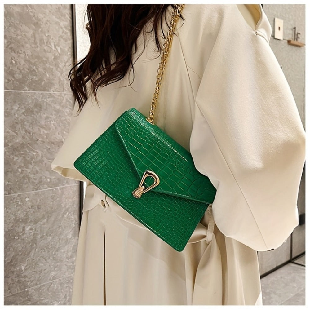 Crossbody Bag for Women – Crocodile Pattern Vintage Detachable Strap – detail view 35