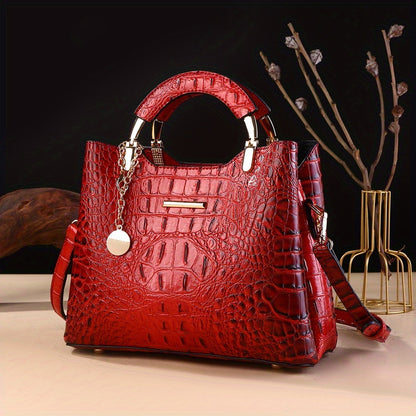 Crossbody Bag for Women – Crocodile Print Luxury Vintage Removable – detail view 3