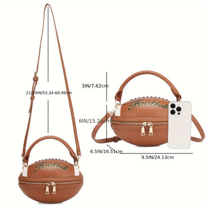 Crossbody Bag for Women – Denim, American Football Style Novelty Rugby – detail view 19