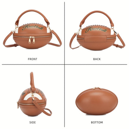 Crossbody Bag for Women – Denim, American Football Style Novelty Rugby – detail view 21