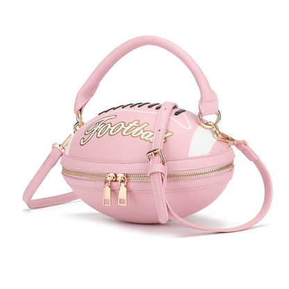Crossbody Bag for Women – Denim, American Football Style Novelty Rugby – alternate view