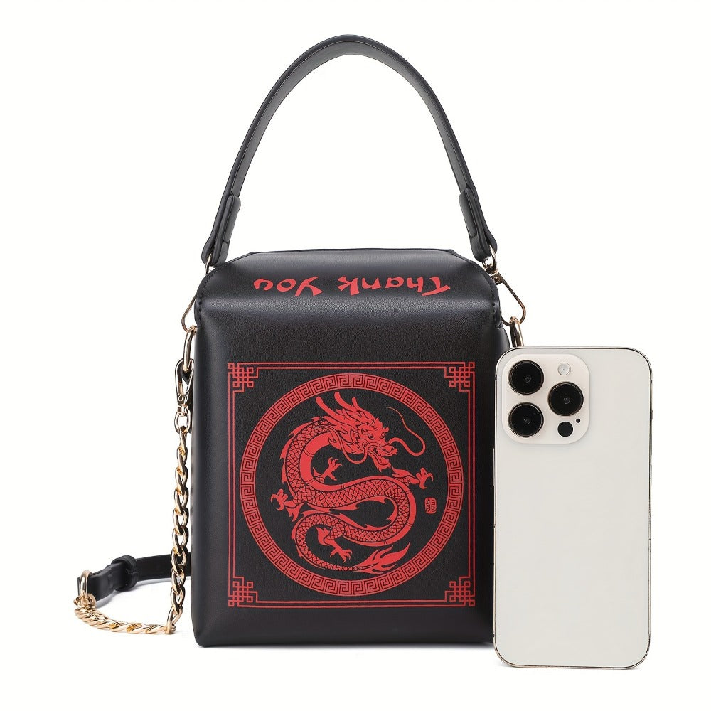 Crossbody Bag for Women – Dragon Pattern Novelty Messenger Removable – detail view 24