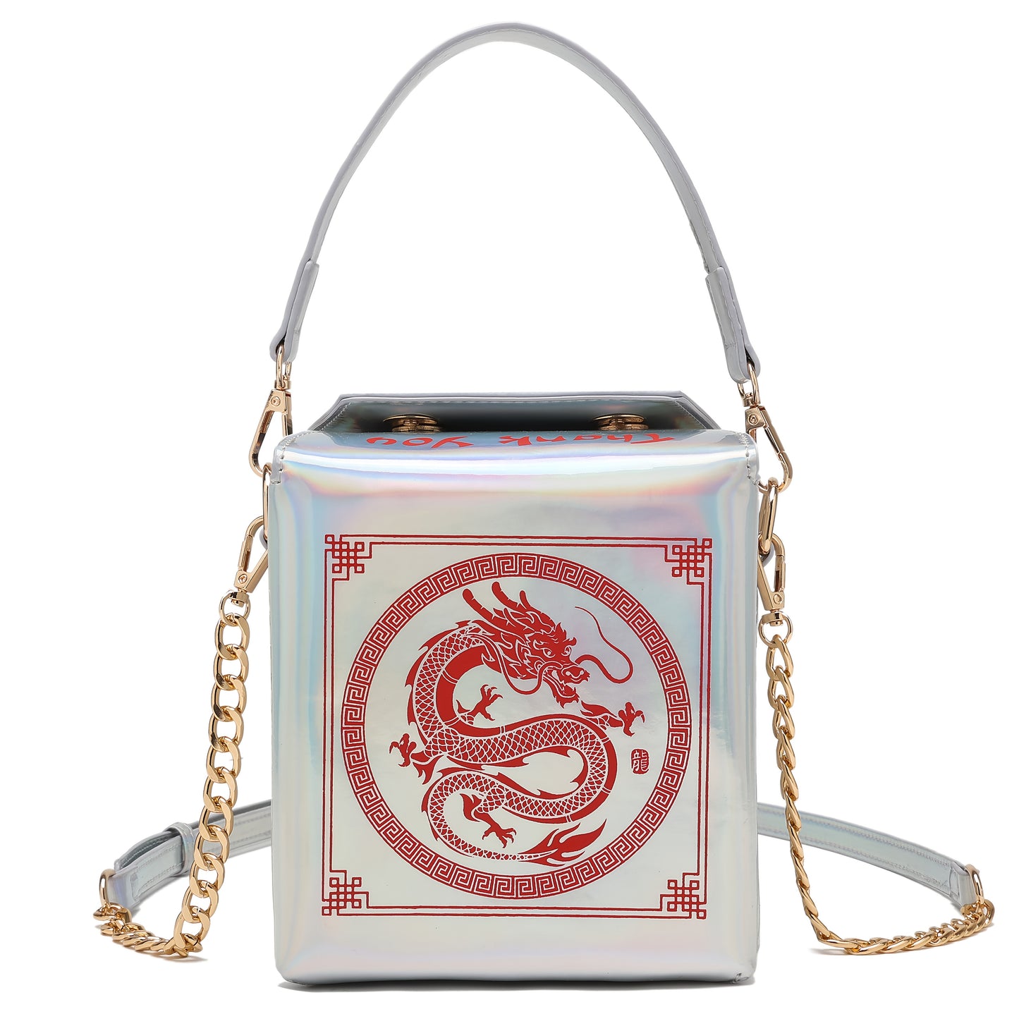 Crossbody Bag for Women – Dragon Pattern Novelty Messenger Removable – alternate view