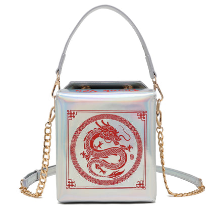 Crossbody Bag for Women – Dragon Pattern Novelty Messenger Removable – alternate view