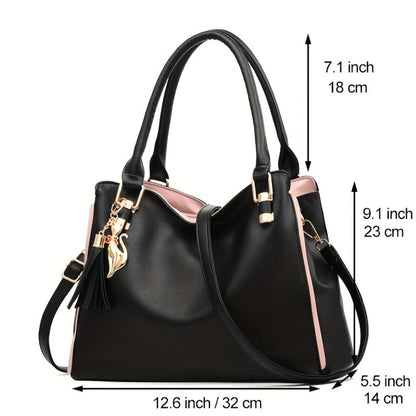 Crossbody Bag for Women – Elegant Fashion Stylish Satchel Black – detail view 3