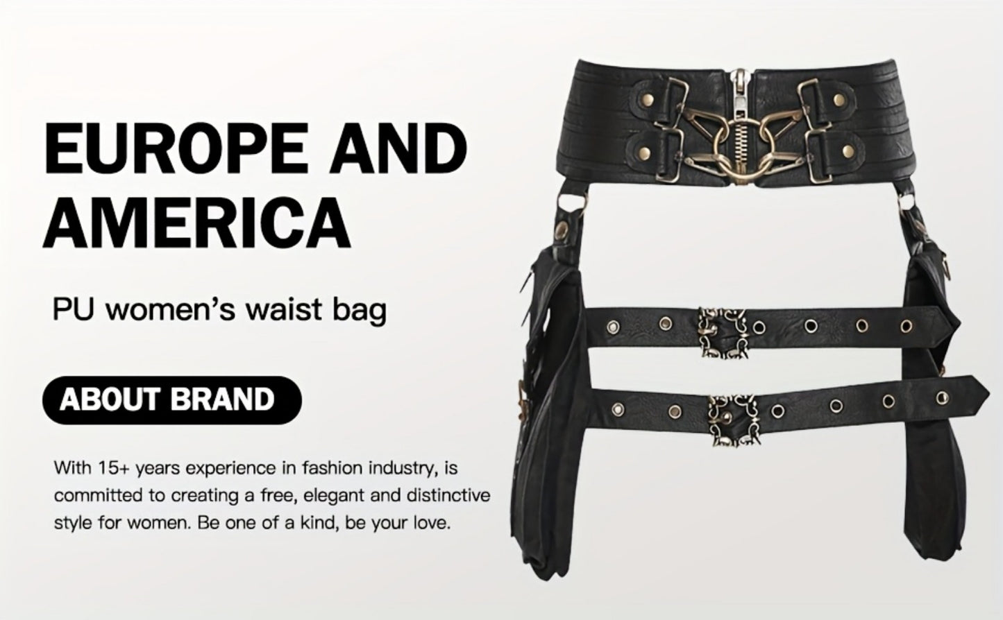 Crossbody Bag for Women – for Everyday Use, Gothic Steampunk Belt Adjustable Waist – detail view 14