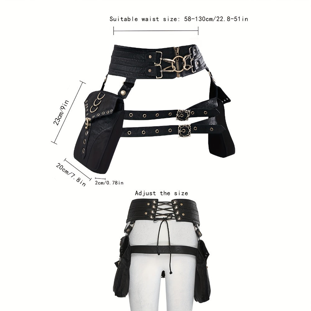 Crossbody Bag for Women – for Everyday Use, Gothic Steampunk Belt Adjustable Waist – detail view 6