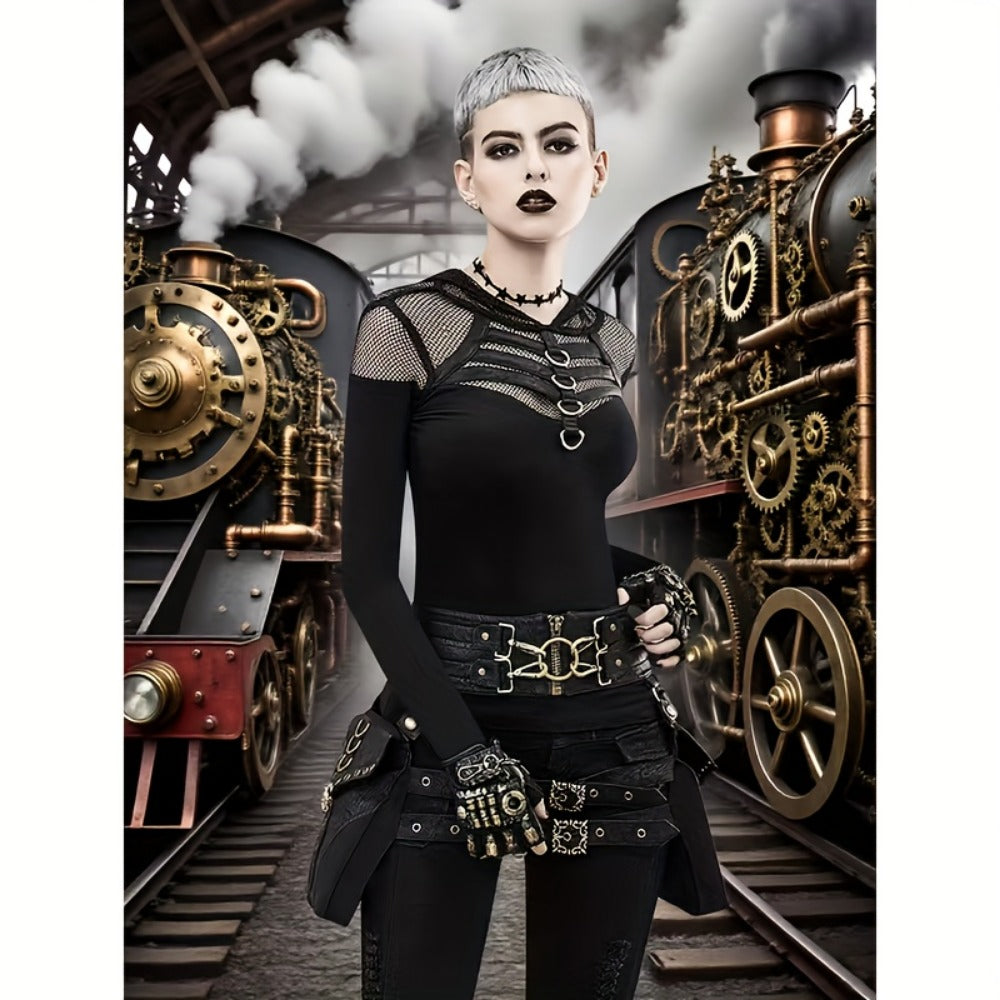 Crossbody Bag for Women – for Everyday Use, Gothic Steampunk Belt Adjustable Waist – detail view 9