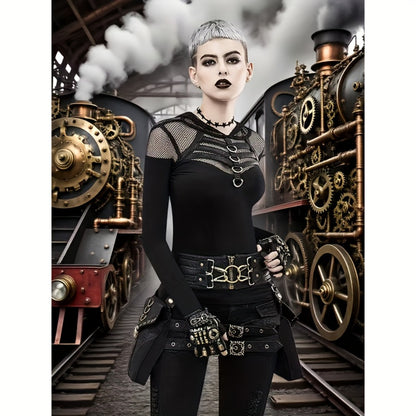 Crossbody Bag for Women – for Everyday Use, Gothic Steampunk Belt Adjustable Waist – detail view 9
