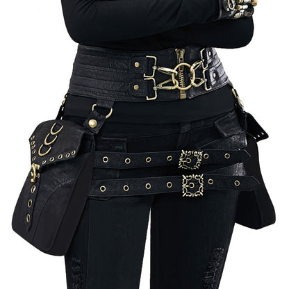Crossbody Bag for Women – for Everyday Use, Gothic Steampunk Belt Adjustable Waist – front view