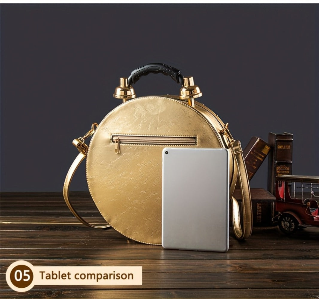 Crossbody Bag for Women – for Everyday Use, Steampunk Retro Clock Face Vintage – detail view 26