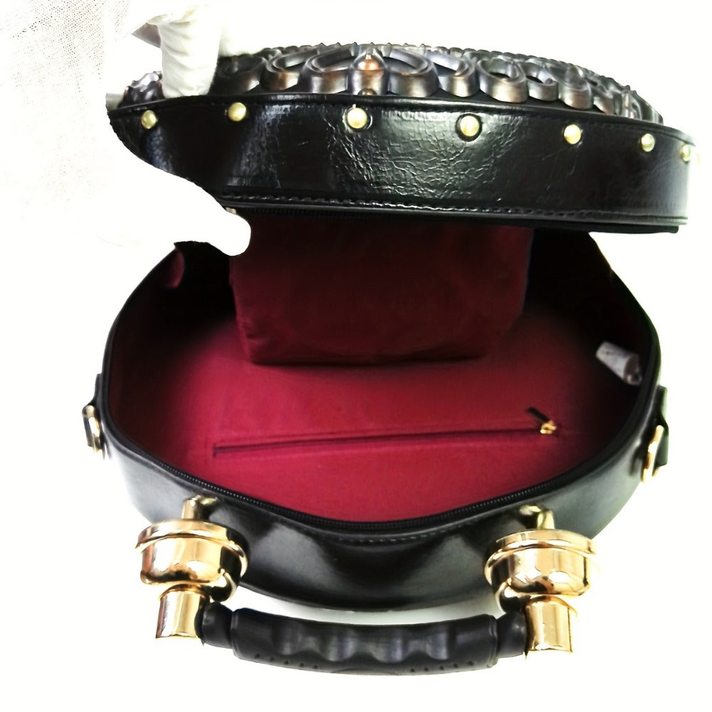Crossbody Bag for Women – for Everyday Use, Steampunk Retro Clock Face Vintage – detail view 8