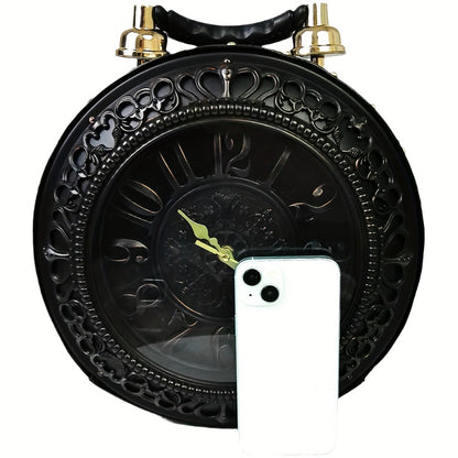 Crossbody Bag for Women – for Everyday Use, Steampunk Retro Clock Face Vintage – detail view 10