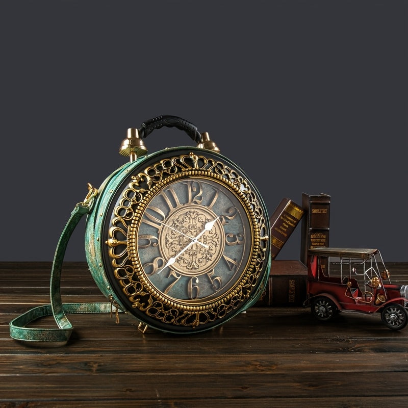 Crossbody Bag for Women – for Everyday Use, Steampunk Retro Clock Face Vintage – alternate view