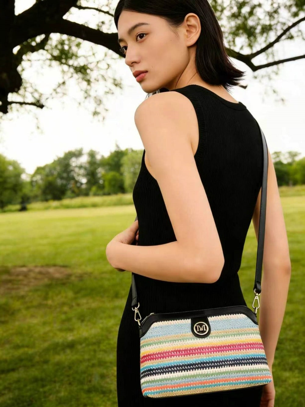 Crossbody Bag for Women – for Everyday Use, Color Block In Zipper Closure – detail view 7
