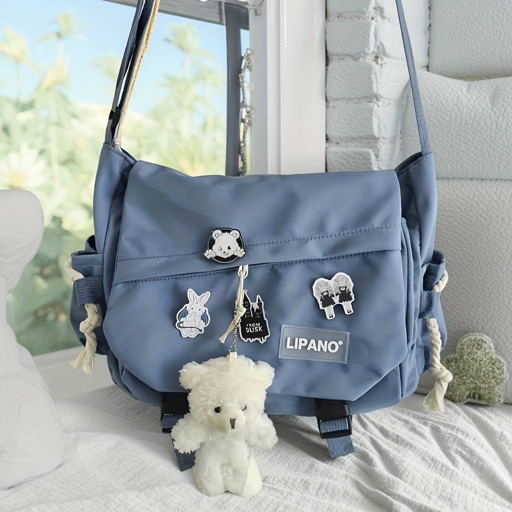 Crossbody Bag – for School, Harajuku Teen Boys Unisex Y2k – front view