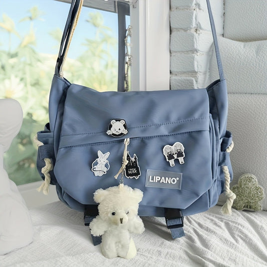 Crossbody Bag – for School, Harajuku Teen Boys Unisex Y2k – front view