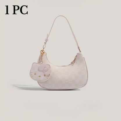 Crossbody Bag for Women – for Work & Everyday Use, Hello Kitty Pink Ruffled Korean – detail view 10