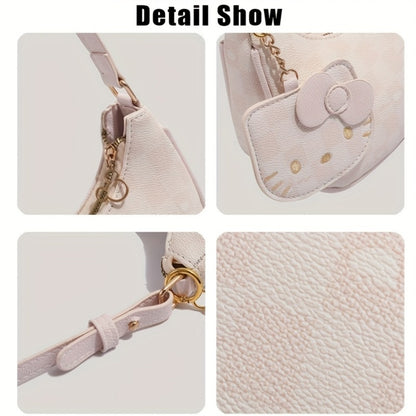 Crossbody Bag for Women – for Work & Everyday Use, Hello Kitty Pink Ruffled Korean – detail view 12