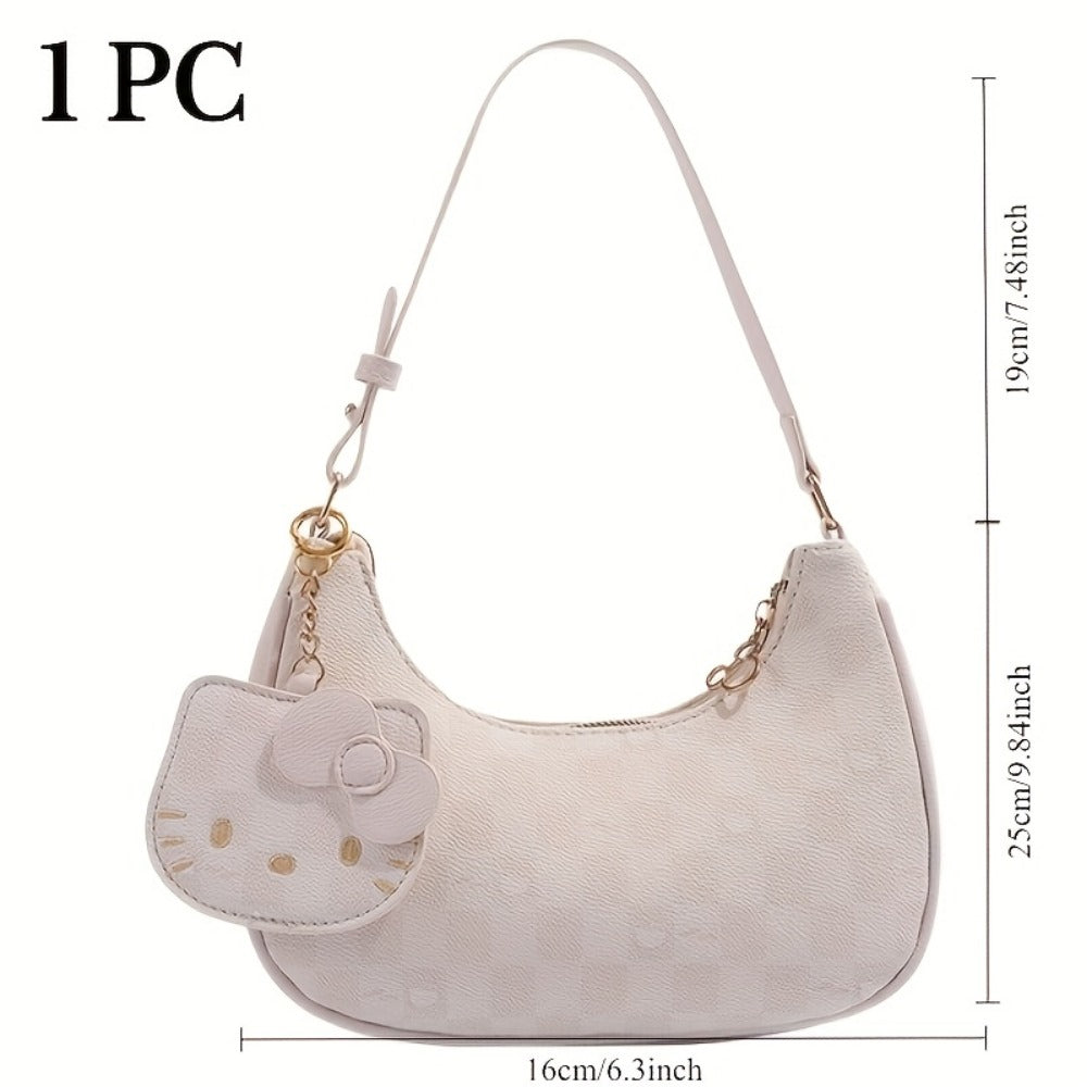 Crossbody Bag for Women – for Work & Everyday Use, Hello Kitty Pink Ruffled Korean – detail view 3