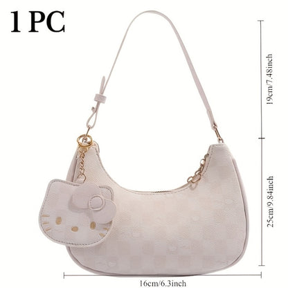 Crossbody Bag for Women – for Work & Everyday Use, Hello Kitty Pink Ruffled Korean – detail view 3