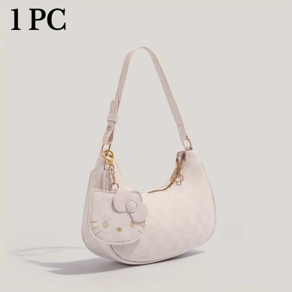Crossbody Bag for Women – for Work & Everyday Use, Hello Kitty Pink Ruffled Korean – detail view 7