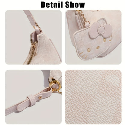 Crossbody Bag for Women – for Work & Everyday Use, Hello Kitty Pink Ruffled Korean – detail view 9