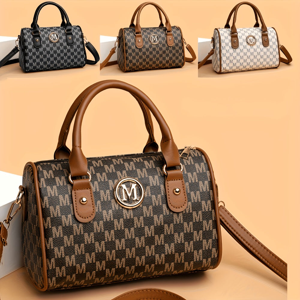 Crossbody Bag – for Work & Everyday Use, M Emblem Boston Style Detachable – alternate view