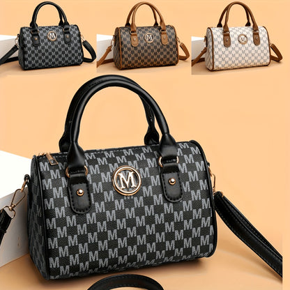 Crossbody Bag – for Work & Everyday Use, M Emblem Boston Style Detachable – front view