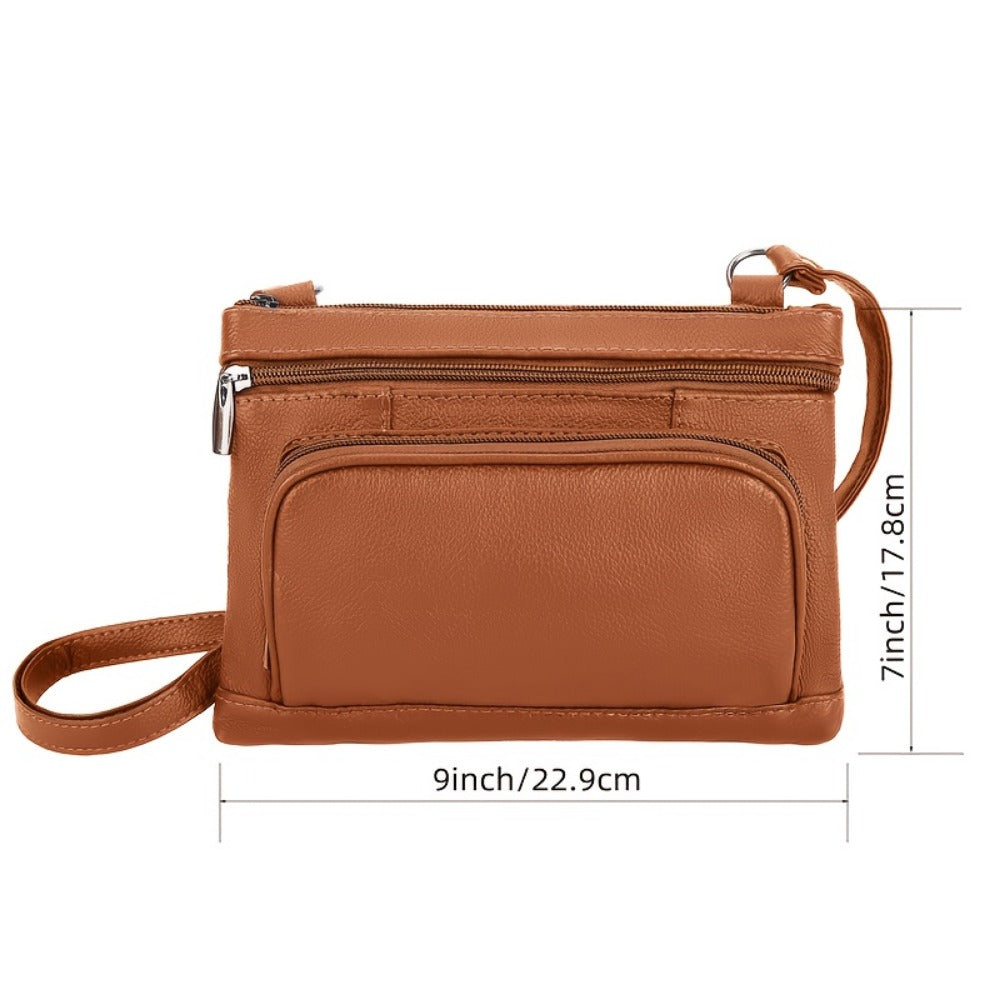 Crossbody Bag for Women – 6 Colors, Genuine Leather, Adjustable Strap, for School & – detail view 5