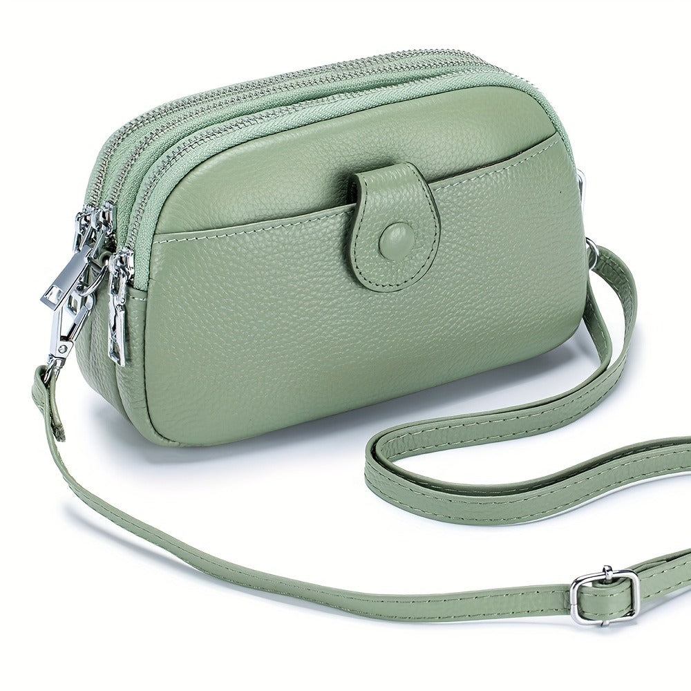 Crossbody Bag for Women – 9 Colors, Genuine Leather, Adjustable Strap, for Travel & – detail view 12