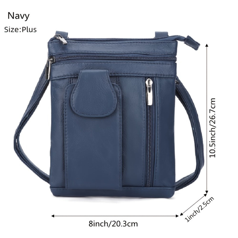Crossbody Bag for Women – Genuine Leather, Adjustable Strap – detail view 15