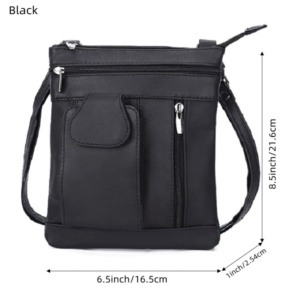 Crossbody Bag for Women – Genuine Leather, Adjustable Strap – detail view 6