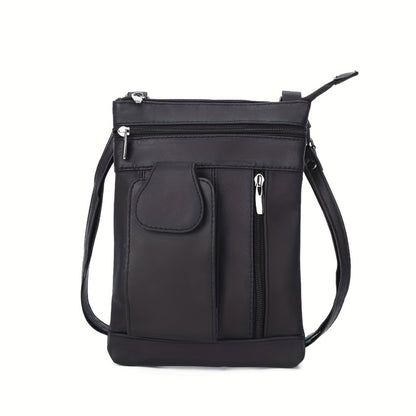 Crossbody Bag for Women – Genuine Leather, Adjustable Strap – front view