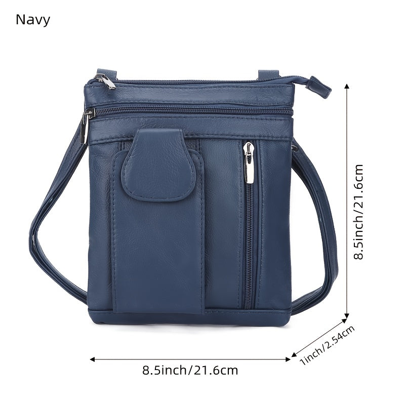 Crossbody Bag for Women – Genuine Leather, Adjustable Strap – detail view 26
