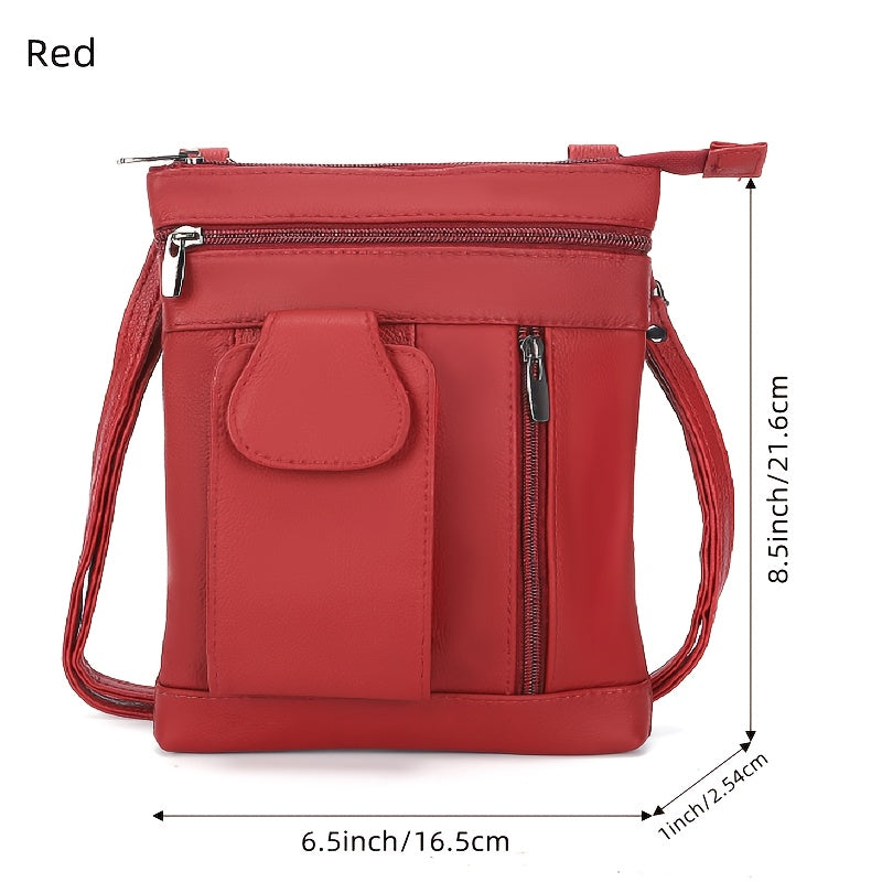 Crossbody Bag for Women – Genuine Leather, Adjustable Strap – detail view 22