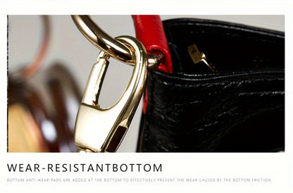 Crossbody Bag for Women – Genuine Leather, Genuine Leather Motorcycle Cowhide Geometric – detail view 24