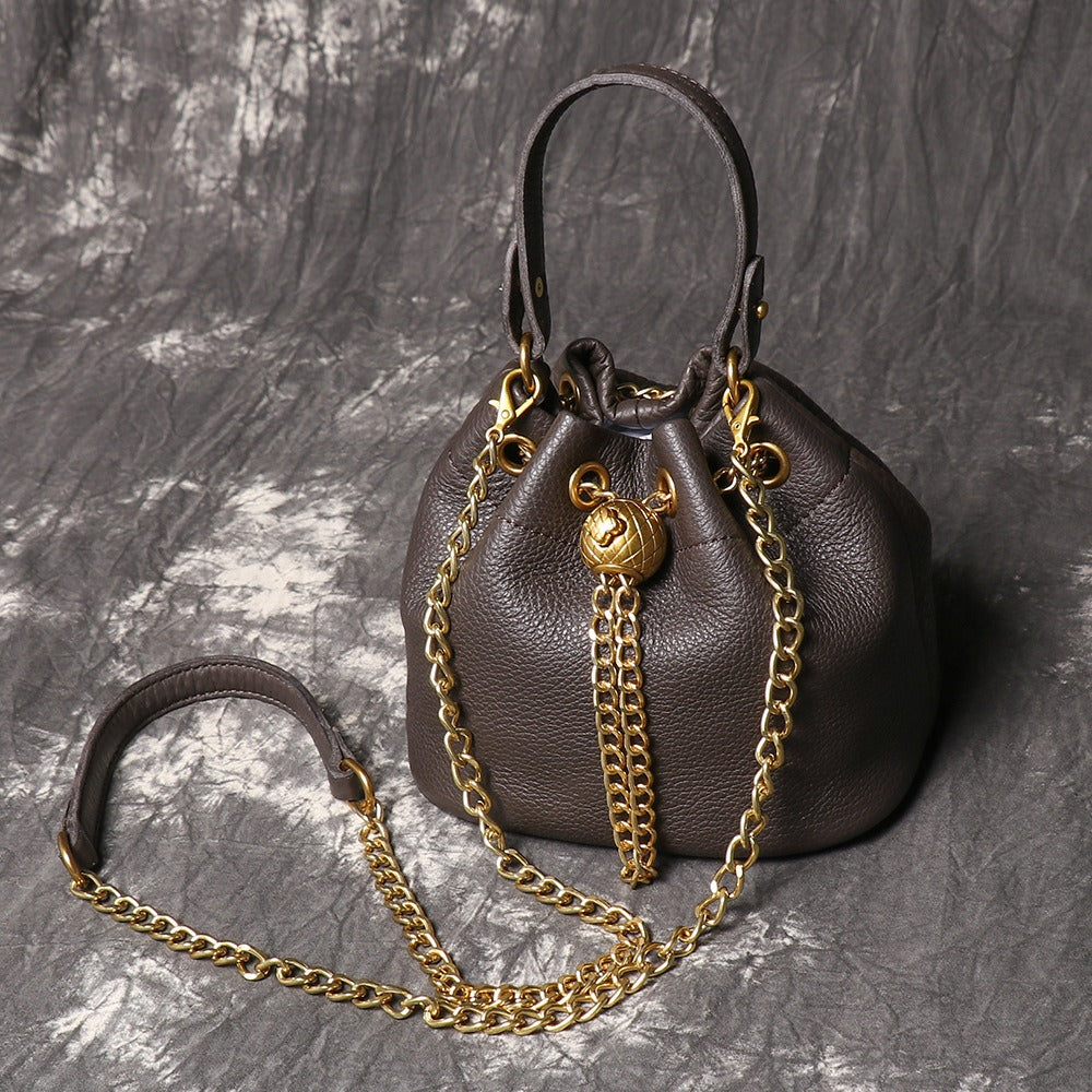 Crossbody Bag for Women – Genuine Leather, Genuine Leather Bucket Handmade Cowhide – detail view 18