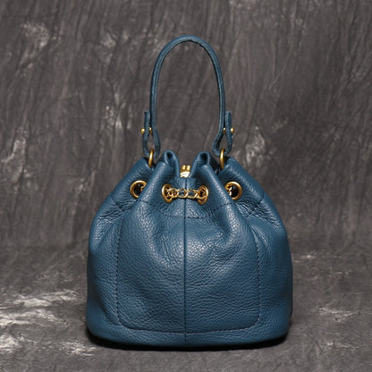 Crossbody Bag for Women – Genuine Leather, Genuine Leather Bucket Handmade Cowhide – detail view 22