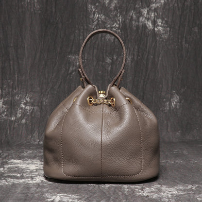 Crossbody Bag for Women – Genuine Leather, Genuine Leather Bucket Handmade Cowhide – detail view 23