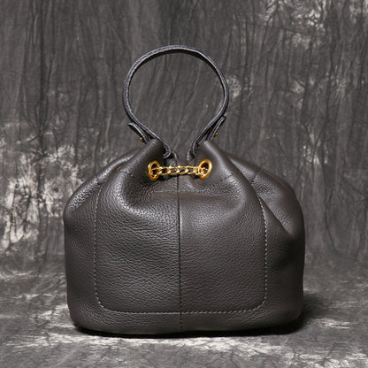 Crossbody Bag for Women – Genuine Leather, Genuine Leather Bucket Handmade Cowhide – detail view 26