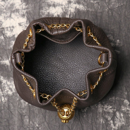 Crossbody Bag for Women – Genuine Leather, Genuine Leather Bucket Handmade Cowhide – detail view 28